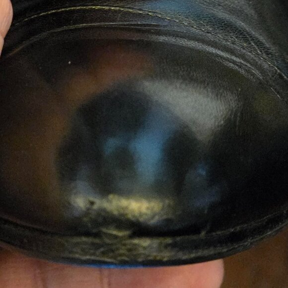 Chanel Black Captoe Lamb Leather  Zipper Ankle Tassel CC Bootie 9 - Picture 12 of 13